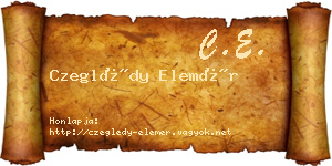 Czeglédy Elemér névjegykártya