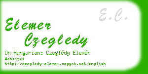 elemer czegledy business card